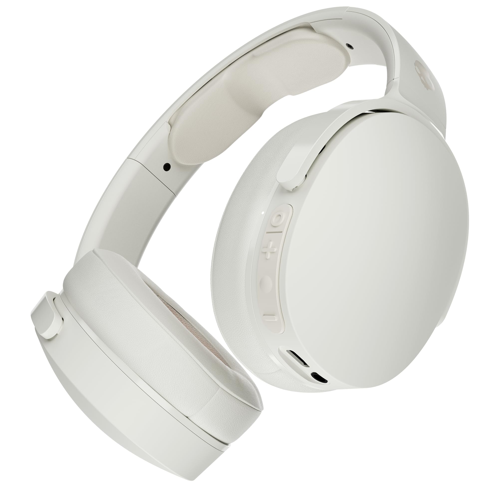 Skullcandy Hesh Evo Wireless Over-Ear Bluetooth Headphones, Noise Isolating, Up to 36 Hours Battery, Foldable Lightweight Design, Microphone for iPhone Android – Bone