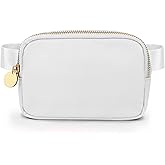 DANCOUR Women's White Nylon Crossbody Bag, Water Resistant, 7.5" x 2" x 5"
