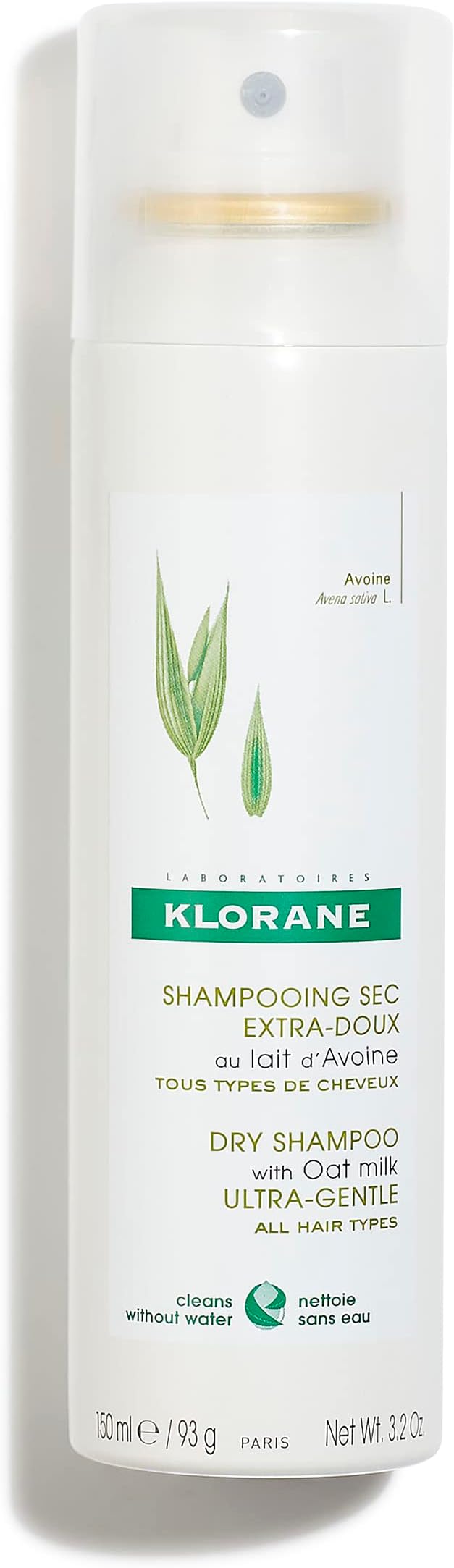 Klorane Extra-Gentle Dry Shampoo Oat Milk All Hair Types 150ml Original Formula