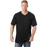 KingSize Men's Big & Tall Shrink-Less Lightweight Longer-Length V-Neck T-Shirt