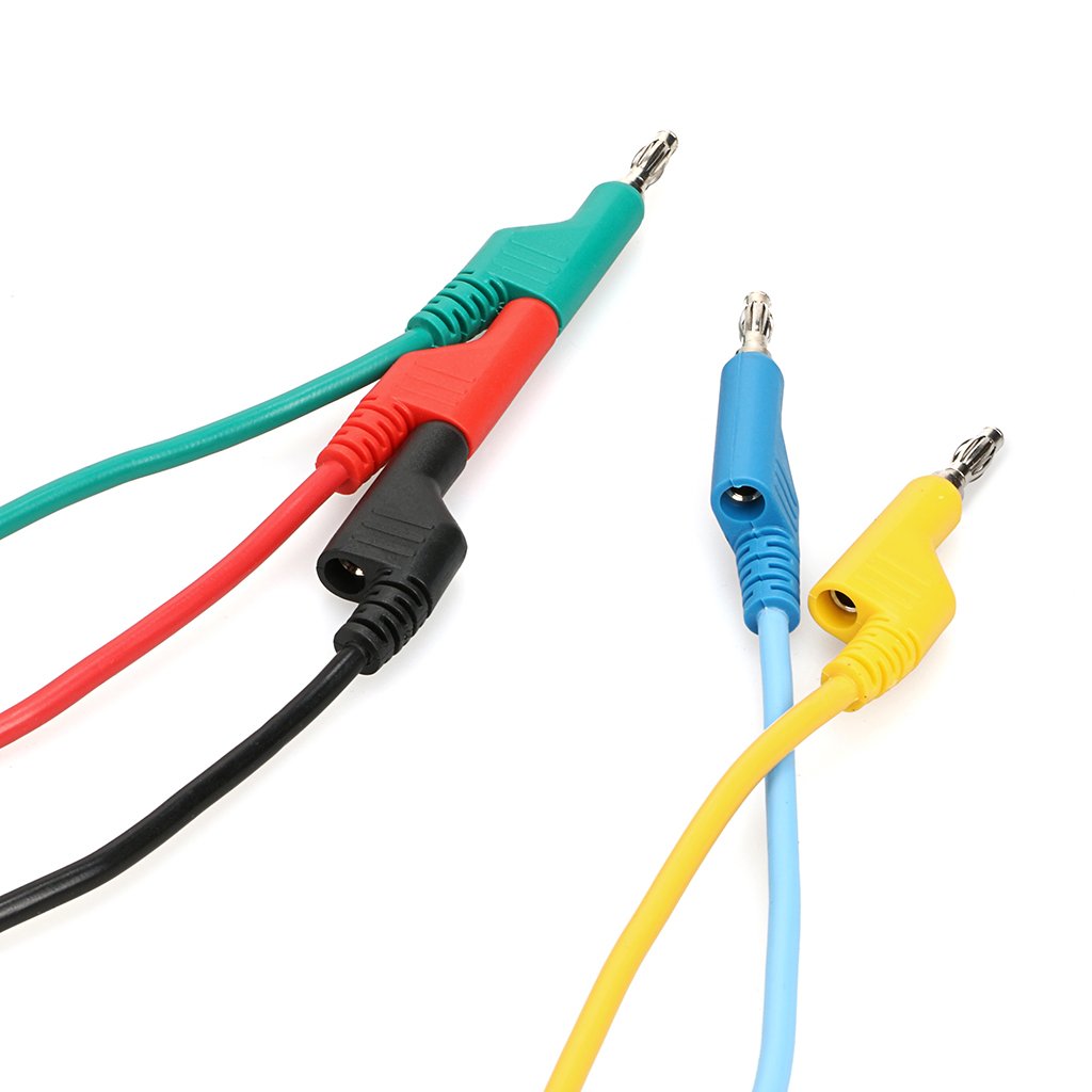Sumnacon 5pcs Banana to Banana Plug Test Lead Set, 4mm Stackable Banana