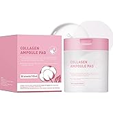 Collagen Facial Pads (80 Count),Exfoliating Resurfacing Pad for Face With Collagen,Peptides Oil-Free acne treatment face Pads for Peel & Radiance Deep Cleaning Effect Radiant Skin Renewal