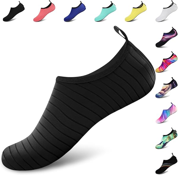 VIFUUR Water Shoes for Men Women Barefoot Quick Dry Aqua Socks Slip On | Lightweight, Breathable Upper, Flexible Sole, Draina