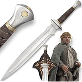 Lord of The Rings Replica Sword | Officially Licensed | 15 1/2" Stainless Steel Blade | Cast Metal Guard and Pommel | Display