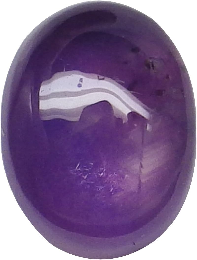 thaigeneration 1.13 Ct. Unheated Natural Oval Cabochon Purple Pink Star Sapphire Loose Gemstone