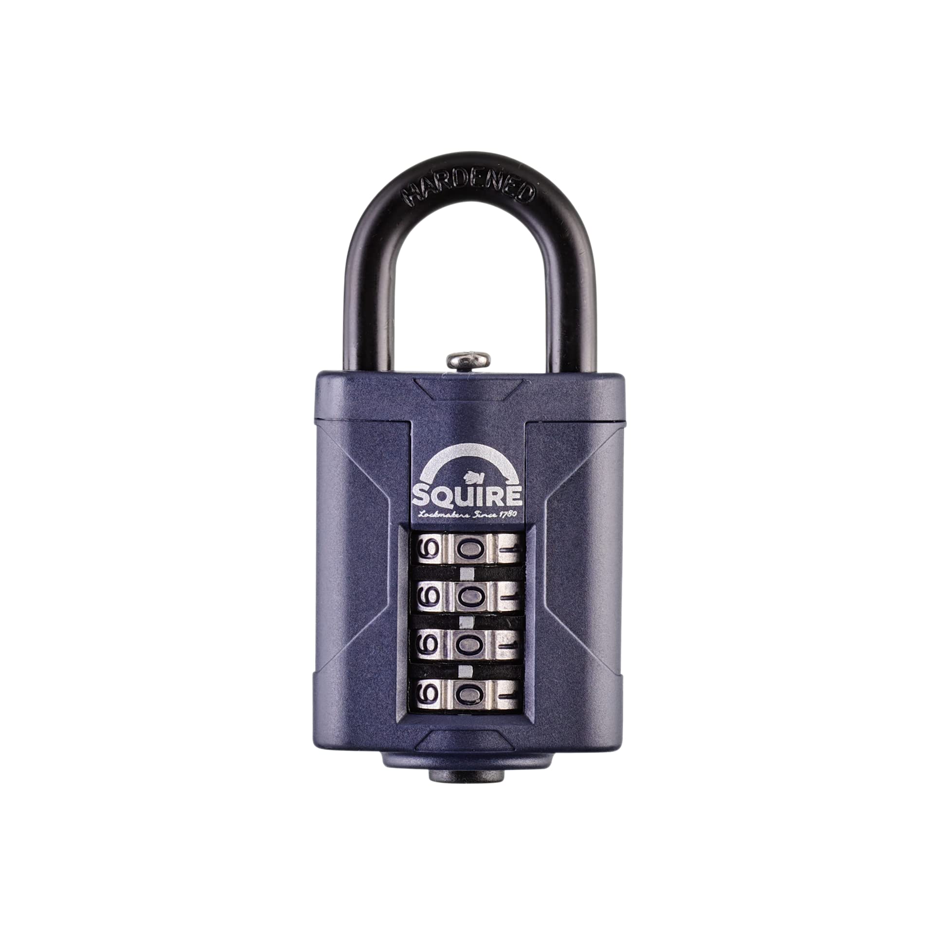 Squire Combination Padlock (CP40) - 40mm Wide Combination Padlock (Blue) - Tough Steel Shackle - Alloy Steel for Corrosion Resistance - Weatherproof Lock, Ideal for Gates & Garden Sheds