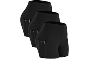 CADMUS High Waist Athletic Shorts for Womens Yoga Fitness Running Shorts with Deep Pockets