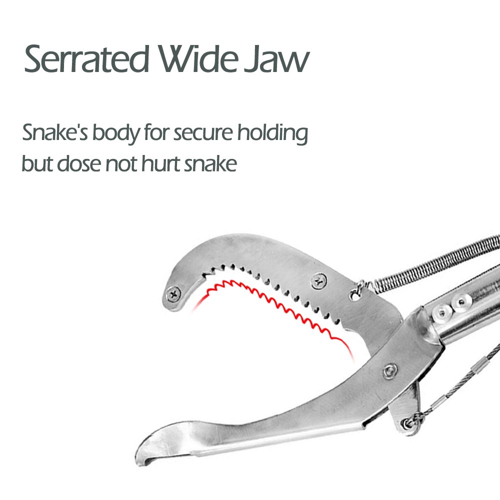 47" Snake Tongs Catcher+40" Collapsible Snake Hook Reptile Grabber