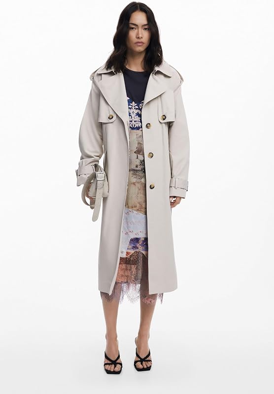 TRENCH_PLEATED, 6008 BEIGE, S