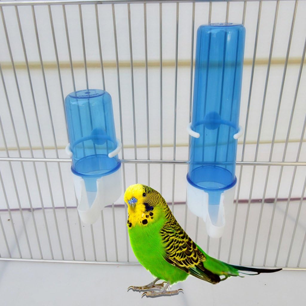 Wodwad Parrot Feeder Automatic Water Drink Container Food Dispenser Cage Birds Supplies