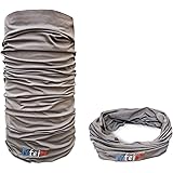 LVFEIER Multifunctional High Elastic EMF Radiation Headscarves Mask Blocking WiFi Silver Grey