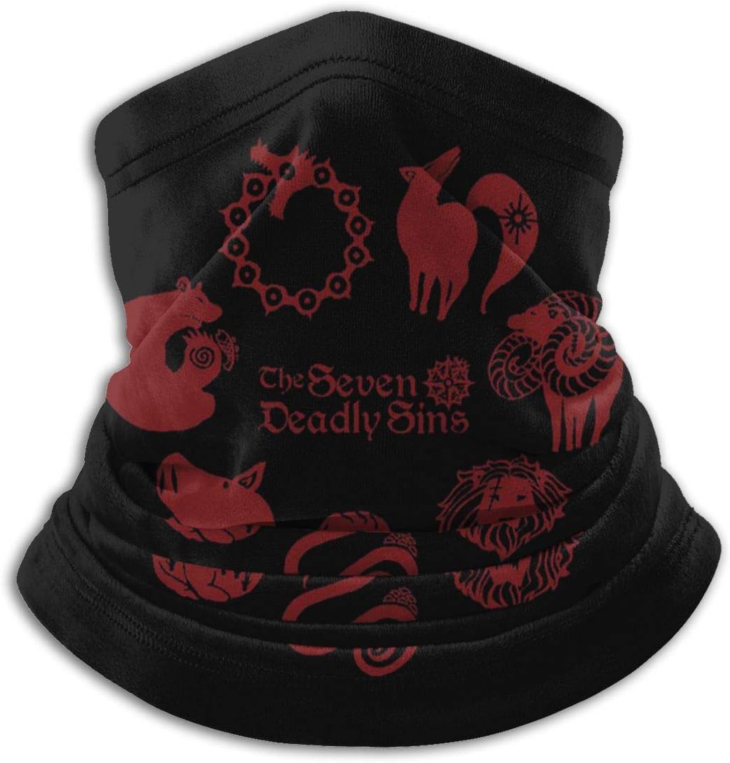 The Seven Deadly Sins Fleece Neck Warmer - Windproof Winter Neck Gaiter Cold Weather Face Mask For Men Women