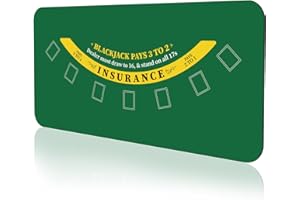 YUZPKRSI 70" x 35" Poker Mat for Table with Carrying Bag, Professional Casino Blackjack Tabletop Layout Poker Table Mat, Non-Slip Rubber Poker Table Top Cover for Parties, Home Entertainment, Poker Game Night