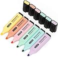 ZEYAR Highlighter, Pastel Colors Chisel Tip Marker Pen, Assorted Colors, Water Based, Quick Dry (6 Macaron Colors)