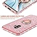 Maxdara Galaxy S9 Case, Galaxy S9 Glitter Case Ring Holder Diamond Rhinestone Kickstand with Sparkle Bling Shiny TPU Bumper Cute Women Girls Case for Galaxy S9 5.8 inches (Rosegold)