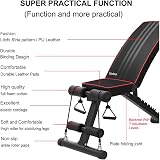 YOLEO Adjustable Weight Bench Foldable Incline Decline Home Gym view 9