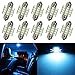 Partsam DE3175 31mm Festoon LED Light Bulbs Canbus Error Free 3175 De3021 LED Lights for Car Interior Dome Map Trunk Lights -10Pcs Ice Blue