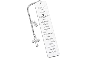 KINMES 2024 Confirmation Gifts for Teenage Girls Boys Catholic Confirmation Bookmark Gifts First Communion Gifts for Girls Boys Christian Religious Baptism Gifts for Godson Daughter Christmas Birthday Gifts