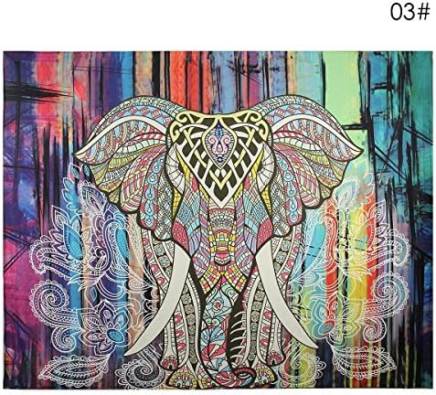 Indian Decor Mandala Tapestry Wall Hanging Hippie Throw Bohemian Twin Bedspread Colorful Elephant