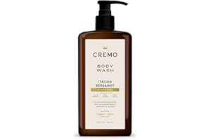 Cremo Rich-Lathering Italian Bergamot Body Wash for Men, Notes of Italian Bergamot, Neroli Blossom, and Fresh Vetiver, 32 Fl Oz