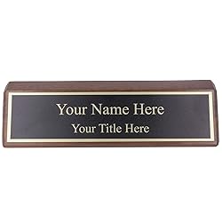 ExcelMark Personalized Walnut Wood Business Desk