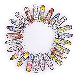 Sakiyr 24pcs Mini Finger Skateboard Unique Fingerboards Kids Toy Collection