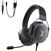 FOXXRAY BA-68 Gaming Headset for PC, PS4, PS5, Xbox, Lightweight Over-Ear Headphone with mic, 50MM Dynamic Drivers, 3.5mm Audio Jack, Soft Memory Foam Cushion, Removable Microphone