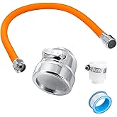 Faucet extension pipe, which can be bent 360 °，prevent water splashing, equipped with universal connector and multi-mode spra