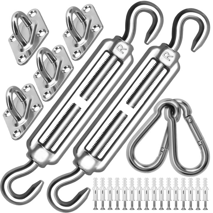 M8 Heavy Duty Shade Sail Fixing Kit M6 304 Stainless Steel Awning Fixing Kit for Triangle and Square Accessories Kit