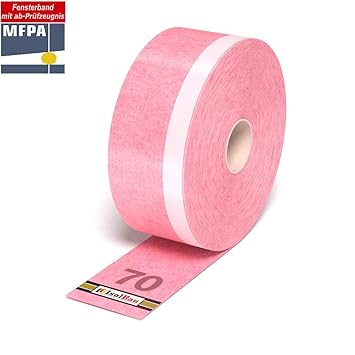 Fensterband Fensterdichtband Innen 70mm Breite x 30m Fensteranschlussband Fliesband Dichtungsband Flexband Anschlussband für 