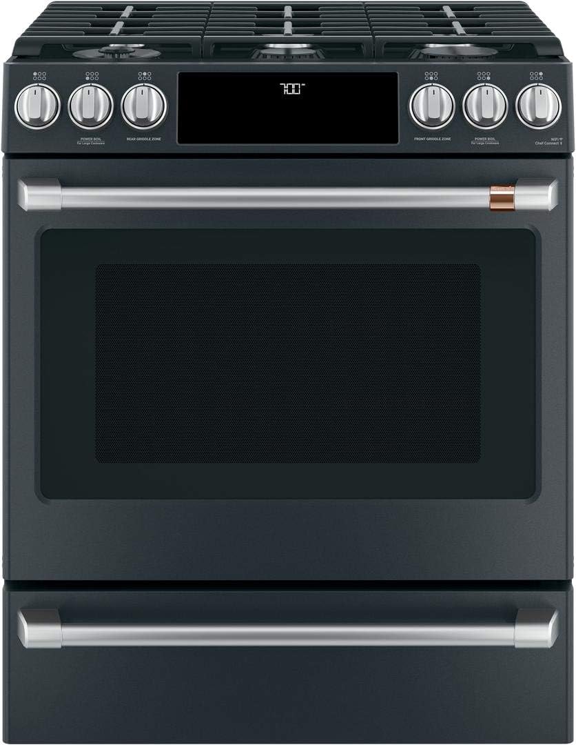 Amazon Com Cafe 30 Matte Black Slide In Gas Oven And Convection