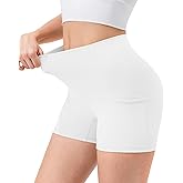 SPVISE No Front Seam High Waisted Biker Shorts Women Control Tummy Workout Gym Shorts 4'' Buttery Soft Booty Yoga Short Pants