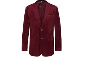 HAZELAND Boys Formal Velvet Blazer Suits Jacket Outfit Dress Solid Color