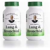 Christopher's Original Formulas Lung &amp; Bronchial Formula - Lung Cleanse for Smokers - Supports Respiratory System with Synergistic Blend of Herbs - Pack of 2