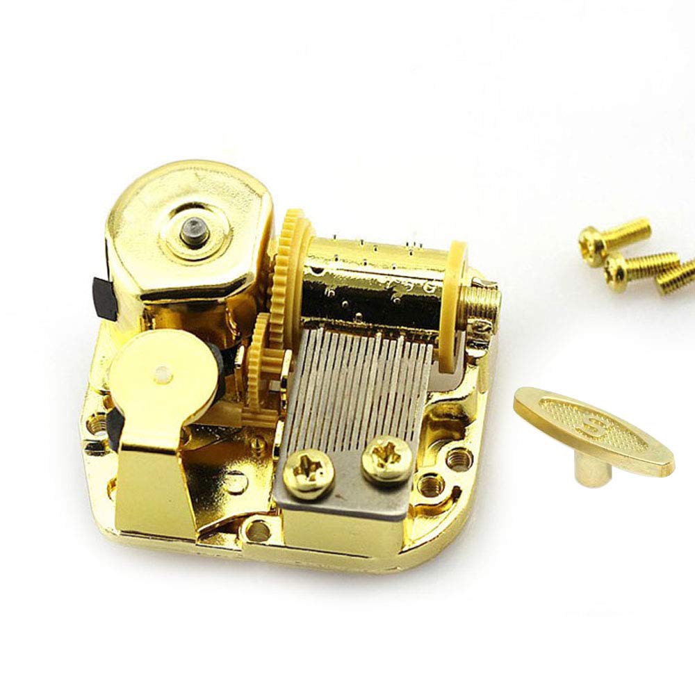 Pursuestar 18 Note Gold Plated Windup Musical Mechanism Movement DIY ...