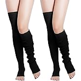 v28 Women’s Neon Knit Leg Warmer for 80s Party Dance Sports Yoga