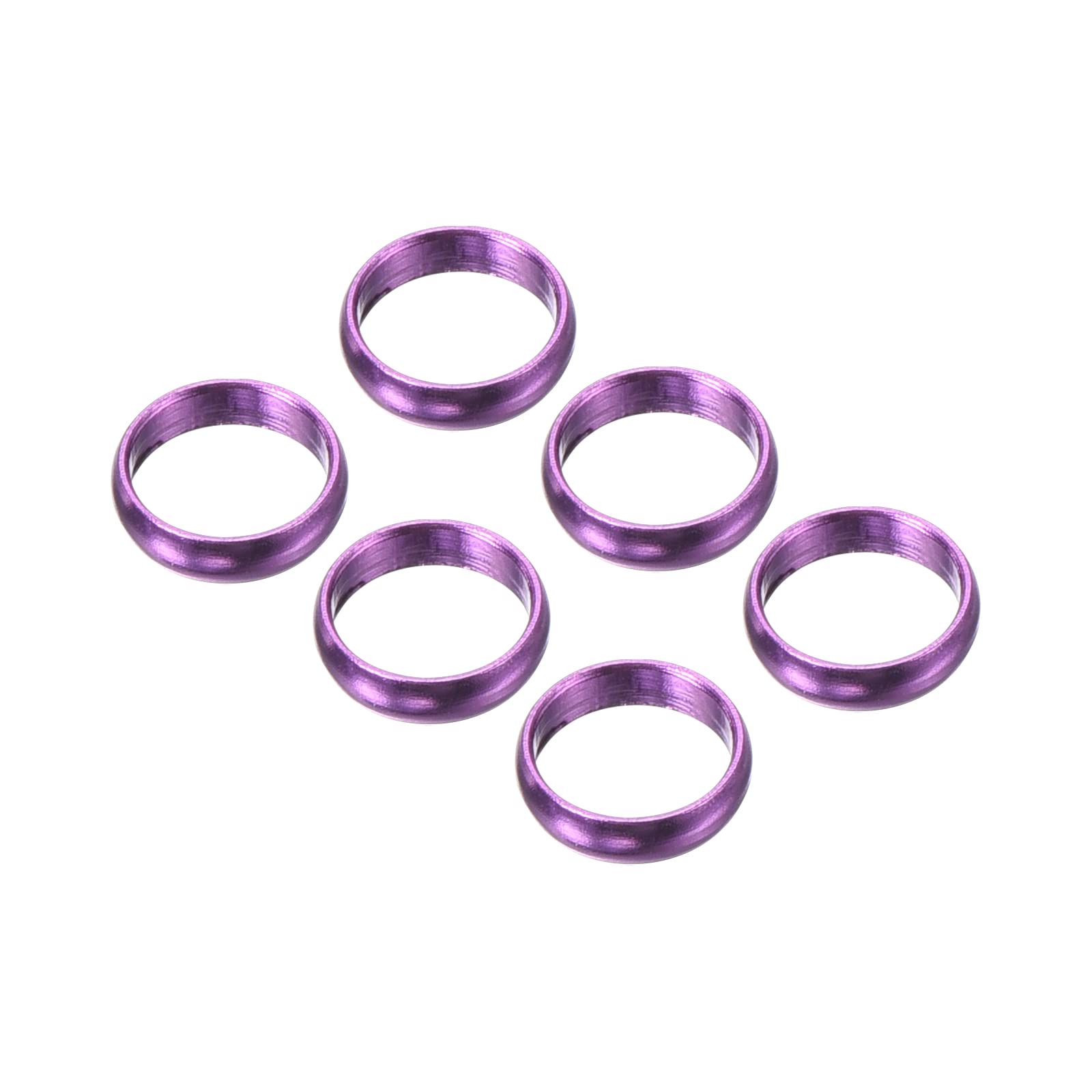 PATIKIL Dart Shaft Rings, Aluminum Dart O-Ring Accessories for Plastic & Nylon Shafts - 6 Pack (Purple)
