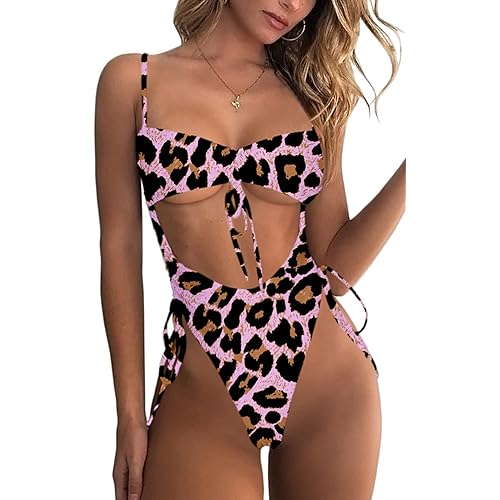 ioiom Womens Sexy High Waisted One Piece Swimsuit Tummy Control Swimwear
