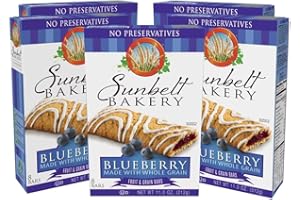 Sunbelt Bakery's Blueberry Fruit & Grain Bars, 5 Boxes, No Preservatives (40 Bars)