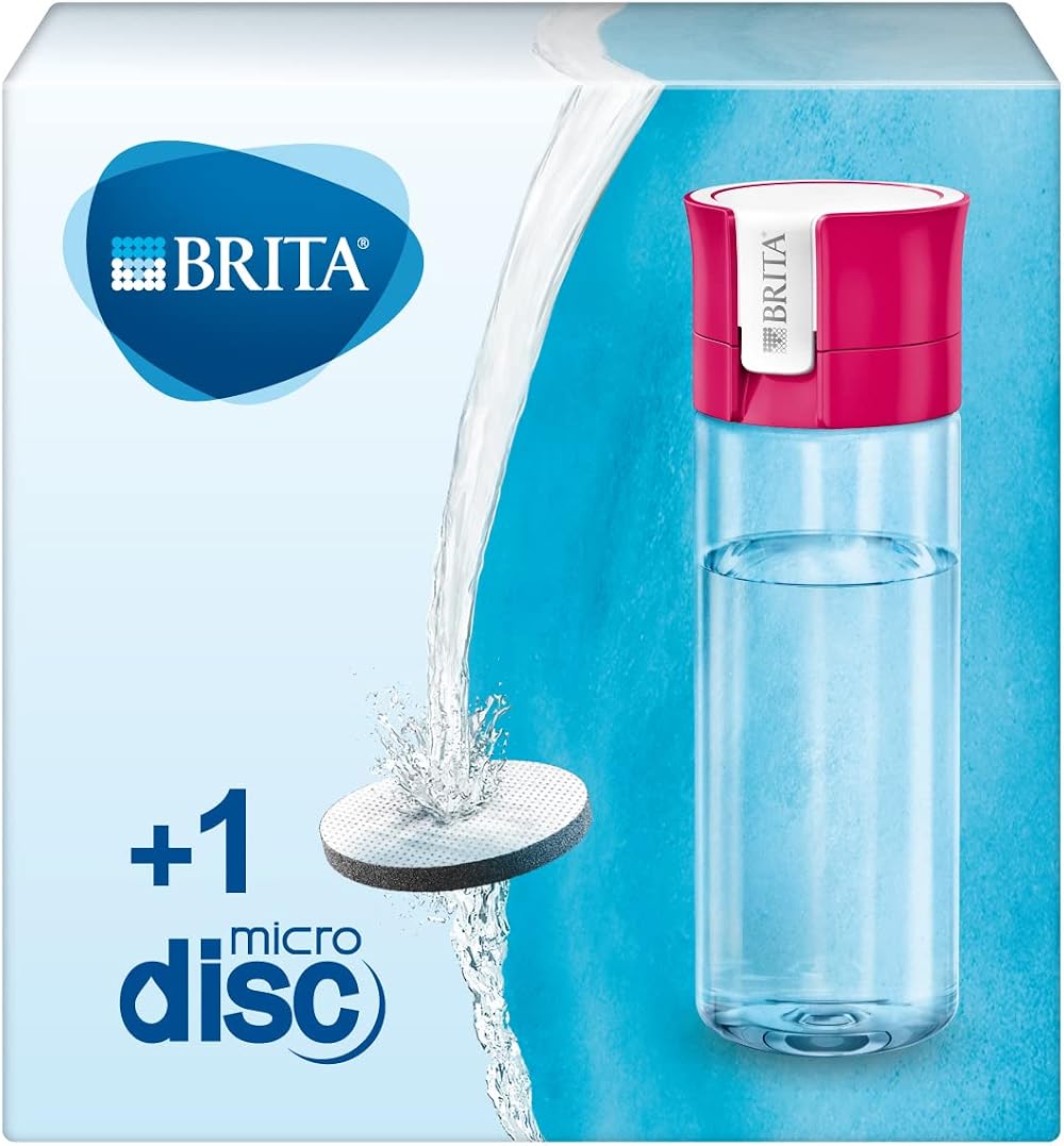 BRITA S1184 Fill & Go Vital Water Filter Bottle Pink 0.6L