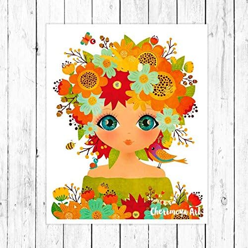 Flower Girl - Decor for Girls Rooms- Archival Print
