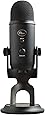 Blue Yeti USB Mic for Recording & Streaming on PC and Mac, 3 Condenser Capsules, 4 Pickup Patterns, Headphone Output and Volume Control, Mic Gain Control, Adjustable Stand, Plug & Play – Blackout