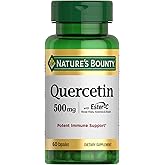 Nature’s Bounty Quercetin, Immune Support, 500mg, With Vitamin C, Rose Hips, & Rutin, 60 count