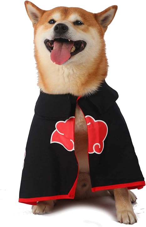 Coomour Anime Dog Cloak Costume Pet Funny Ninja Clothes Puppy Cosplay 
