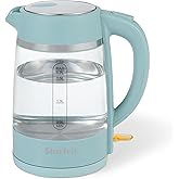 Starfrit Electric Kettle - 1.7L Borosilicate Glass with 5 Pre-Programmed Temperature Settings – Precise Temperature Control -