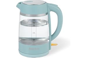Starfrit Electric Kettle - 1.7L Borosilicate Glass with 5 Pre-Programmed Temperature Settings – Precise Temperature Control -