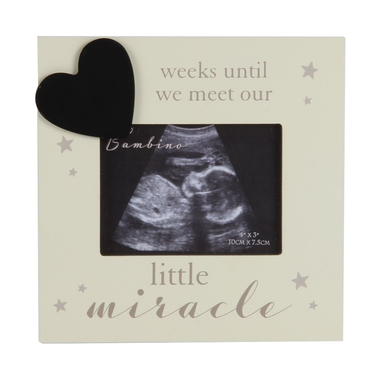 Bambino little miracle' Scan Sonogram Countdown Photo Frame '... weeks until we meet"