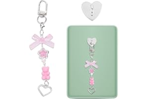 Cute Bow Butterfly Charm Chain,E-Reader Cell Phone keychain Bracelet Bookish Aesthetic Jewelry Gift & Ereader Decorating Acce