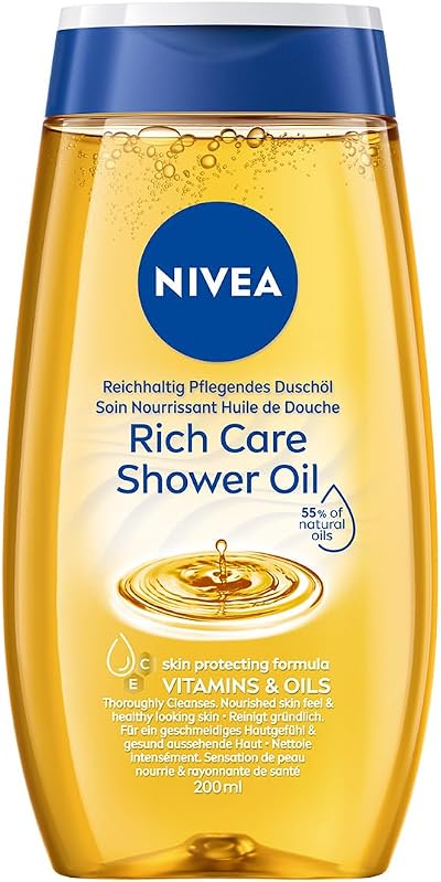 NIVEA Natural Shower Oil with 55% Natural Oils 200 ml