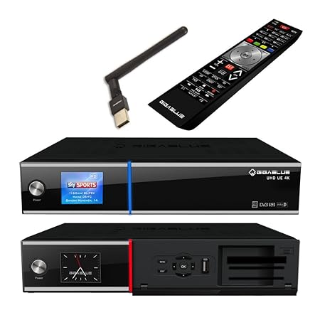 GigaBlue UHD UE 4K Sat TV Linux Receiver 2X DVB-S2 FBC Twin Tuner 4X Pip CI SmartCard PVR Streaming Sat>IP Webif App Ultra HD